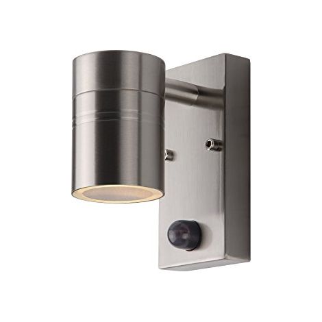Lucide Arne di LED Faretto da parete esterno Ø 6,3 cm LED GU10 2 X 5 W 2700 K IP44 Nero, Ferro, Satin Chrome, GU10 5 wattsW 230 voltsV (1/4)