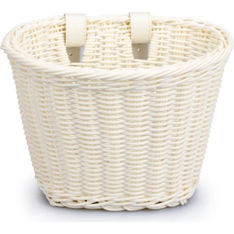 Cesta para bicicleta de niña - cesta para bicicleta infantil - cesta para bicicleta - blanca - plástico (1/5)