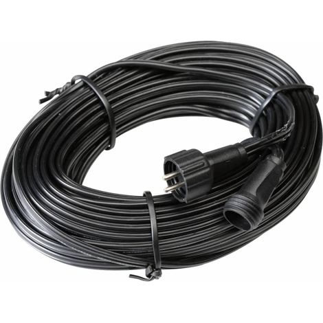 Garden Lights Verlängerungskabel für Gartenbeleuchtung, 2 m SPT-1W Kabel, 12V Außenbeleuchtung, IP44 schwarzes PVC mit Kupferadern und Schraubanschlüssen für Trafo und Hauptkabel (1/2)