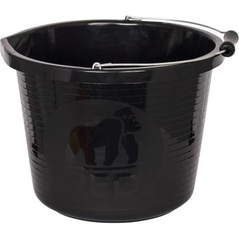 Red Gorilla PRM/BK Premium Bucket 14 litre (3 gallon) - Black GORPRMBK (1/2)