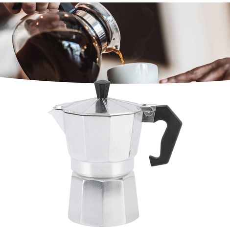 Cafetière moka octogonale en aluminium, usage domestique, style italien, tasse à café de bureau, compatible avec les plaques à induction, ensemble pour la préparation du café (1/5)