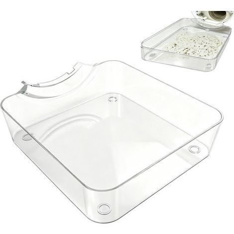 Bac de récupération pour lave-linge - Bac universel - Entonnoir de récupération pour le nettoyage du filtre - Récupération d'eau pour éviter les fuites - Accessoire d'entretien pour lave-linge - Trans (1/5)