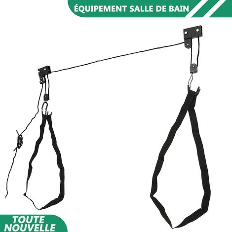 57kg/125,66 lbs Charge Plafond de montage Kayak Canoe Lift Kit Kayak Canoe Lift Black pour le garage de stockage (1/5)