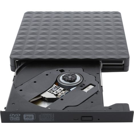 Lecteur optique externe Diamond DVD Recorder avec connexion USB et TYPEC intégrée pour Windows / Linux / OS X (1/5)