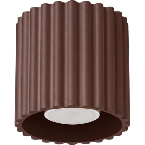 Deckenleuchten AURA braun 1xGU10 10cm Aluminium Sollux (1/5)