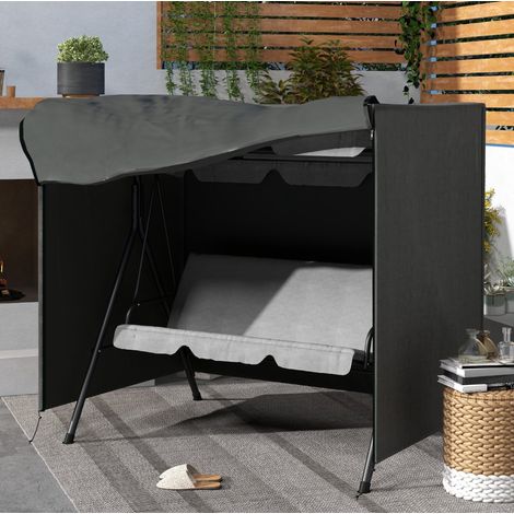 housse balancelle jardin protection polyester gris fonce HAVRYA (1/5)