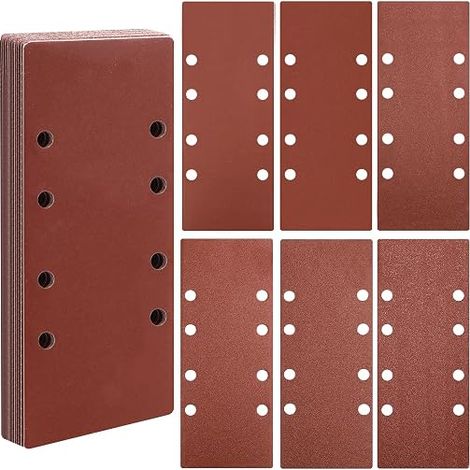 Lot de 30 feuilles abrasives 93 x 230 mm 6 grains 60/80/120/180/320/400 pour le ponçage du bois et du métal Accessoires Matériaux pour ponceuse orbitale