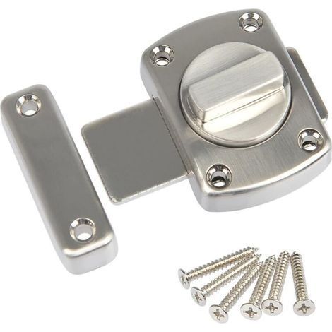 Zinc Alloy Door Latch with 6 Screws Safety Door Latch Latches Latch Hook Door for Security Home Bathroom Bedroom Toilet Small Latch (1/5)