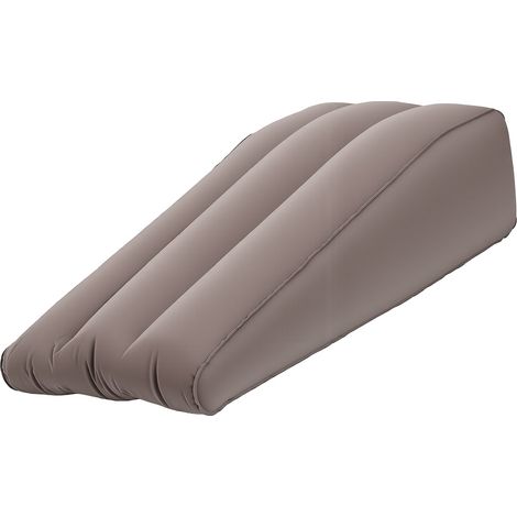 Coussin de surélévation des jambes gonflable en PVC floqué, coussin de soutien en forme de coin avec valve de pompe facile à presser pour la maison (1/5)