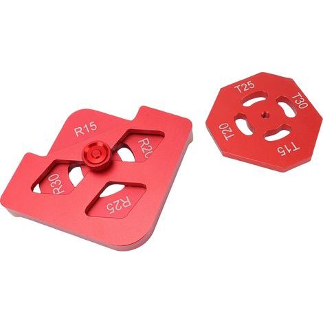 Gabarits de rayon d'angle rond pour le travail du bois, ensemble de gabarits en alliage d'aluminium, tailles R15 R20 R25 R30 T15 T20 T25 T30 (1/5)
