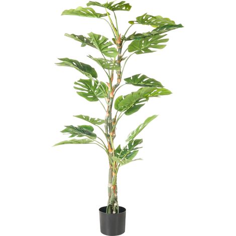Planta artificial en maceta árbol decorativo falso monstera verde 155 cm Monstera Plant