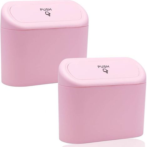 Pattumiere per auto - Mini cestini rosa per auto (x2)