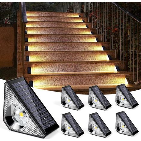 Iluminación exterior con energía solar - Sensor de movimiento - Negro - Paquete de 4 (1/2)