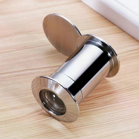 Cache-chat de sécurité pour porte - Lentille en verre HD grand angle 200°, 26 mm, argent (1/2)