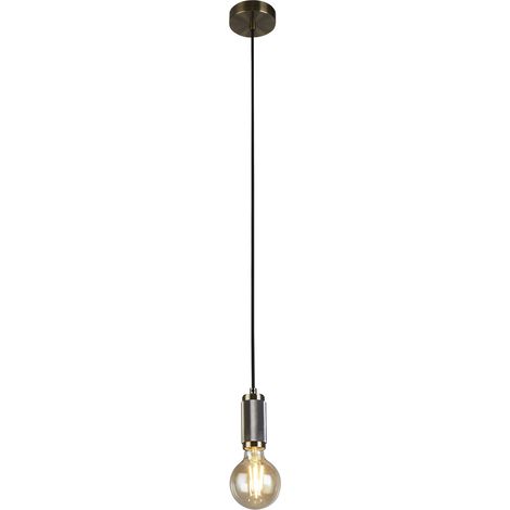 Searchlight Suspension Cavo in ottone anticato, cavo intrecciato in oro (1/5)