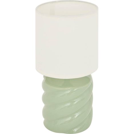 Lampe à Poser en Grès "Noly" 27cm Vert Céladon (1/5)