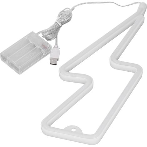 Lumière néon LED décorative murale rose, lampe USB et batterie pour décoration chambre et salon, veilleuse design (1/5)