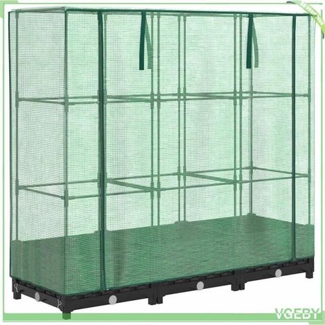 Carré potager surélevé - FAFEICY - 4015811 - 120 x 40 x 123 cm - Aspect rotin - Housse imperméable (1/5)