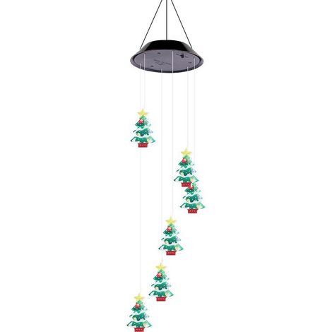 Ortviai Guirlande solaire avec clochettes et LED colorées pour extérieur – Lampe suspendue pour jardin, terrasse ou patio (1/5)