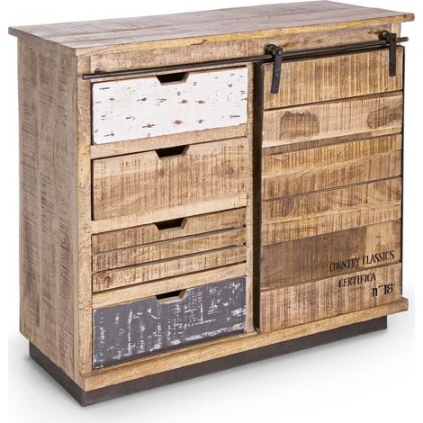 Credenza Legno Marrone Rustico da Interno - THEODORE (1/5)