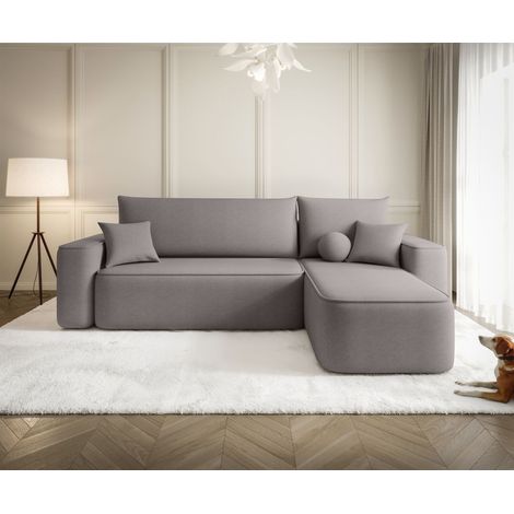 Ecksofa Schlafsofa Sofa AGEPO Stoff Curio Grau Ottomane Rechts (1/5)