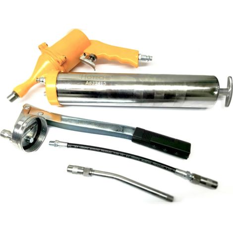 INGRASSATORE PNEUMATICO ARIA MANUALE POMPA PISTOLA GRASSO TUBO 400 CC 816