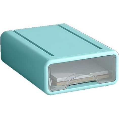 Caja organizadora de escritorio，Caja con cajones apilable，Plástico，Caja organizadora de escritorio colorida con cajones (1/5)