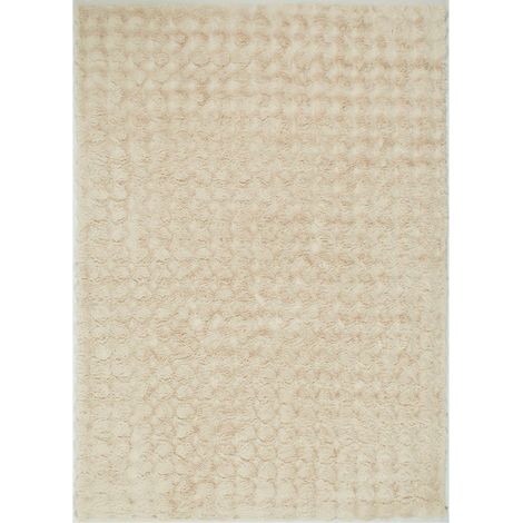 BUBBLE Tapis tissu doux à relief beige - 160x230 (1/5)