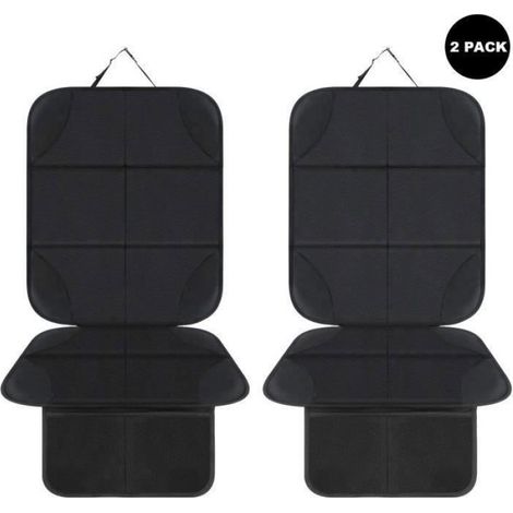 Protections de Sièges de Voiture - Compatible ISOFIX - Taille Universelle avec Poches Organisatrices - 45 x 48 cm Assise / 46 x 59 cm Dos - Lot de 2 (1/4)