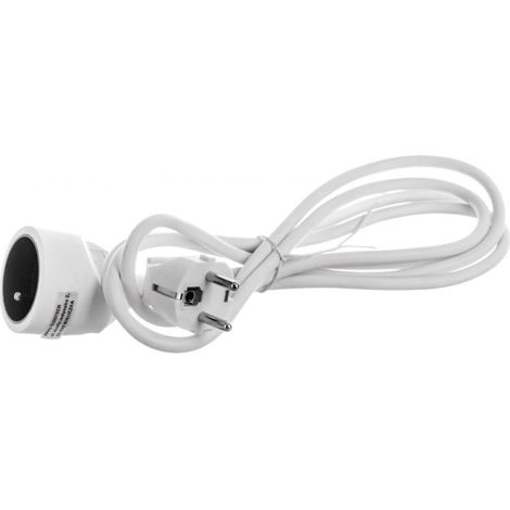 Prolunga economica a 1 presa con/senza cavo da 2 m /H05VV-F 3x1/ EPS-102