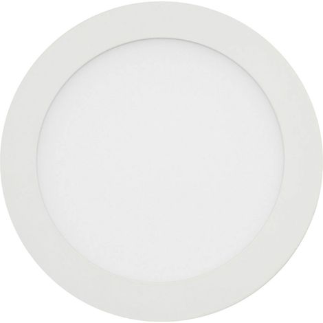 Plafonnier LED - 12 W - Blanc chaud ( 3000 K) - Plafonnier rond plat - Blanc chaud 12 Watt Blanc neutre (1/4)