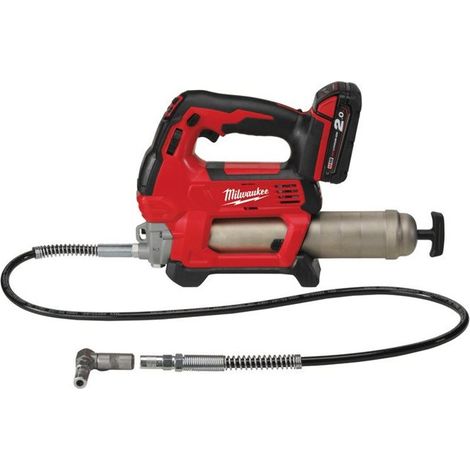 Juego de pistola de grasa Milwaukee M18 GG-201C 18V Li-Ion (1x 2.0Ah batería) en estuche (1/5)