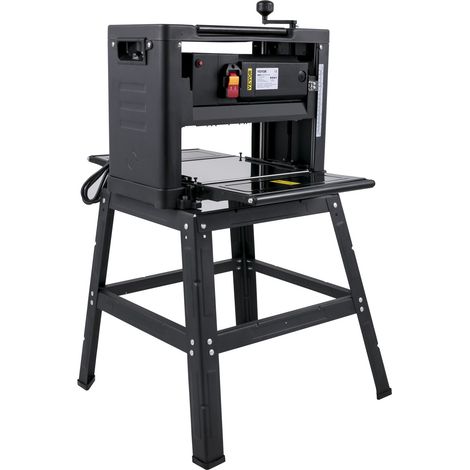 Raboteuse à Bois 330 mm, Raboteuse Stationnaire Professionnelle Rabot d'Épaisseur Automatique Électrique 2000 W 8000 tr/min, avec Support Table Pliable Poignée pour Raboter Lisser Bois Rugueux (1/5)