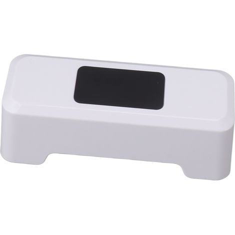 Commande de chasse d'eau automatique à détecteur de mouvement, étanche IPX5, sans contact, pour usage domestique et public, blanche. (1/5)