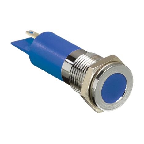 Voyant LED lumineux Bleu RS PRO, dia. 14mm, 220V c.a., IP67 ( Prix pour 1 )