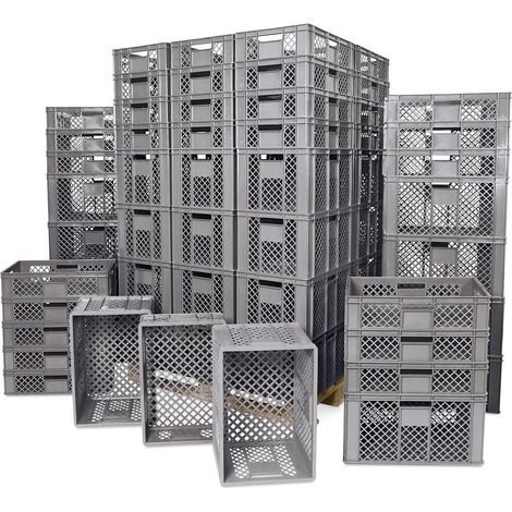 BRB Spar-Set Brotkorb/Bäckerkiste, 42x 600x400x150mm, 36x 600x400x320mm, grau