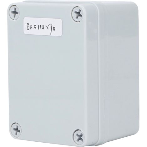 Boîtier de jonction avec platine de montage en ABS IP67 étanche à l'eau et à la poussière gris pour projet électrique DIY (1/5)