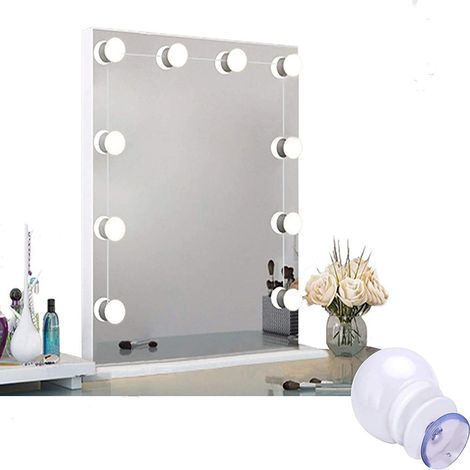 Hollywood LED Strip Lights Kit for Makeup Mirror, Wall Mounted Mirror, Plug-in Vanity Mirror Lamps with Power Supply, 3 Color Modes