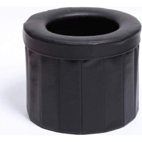 Poubelle Portable Poubelle De Camping Pliable, Poubelle De Véhicule, Poubelle Extérieure Siège Poubelle Pliante Peut Siège Poubelle De Toilette Mobile Pour Le Camping, Poubelle 1pcs Noir (1/4)