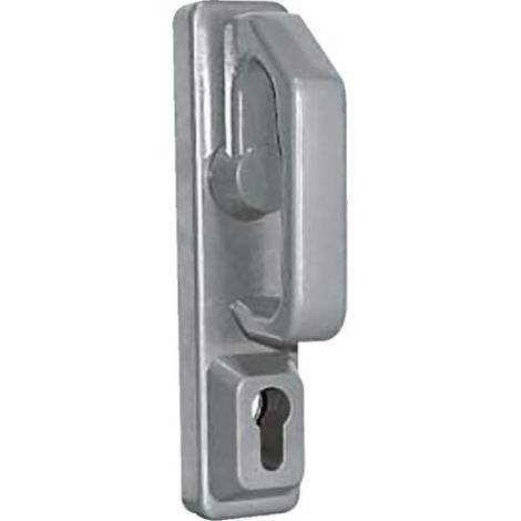 Poignée rotative renforcée type PR2E à cylindre pour serrure antipanique Fluid gris aluminium - ASSA ABLOY FRANCE JPM