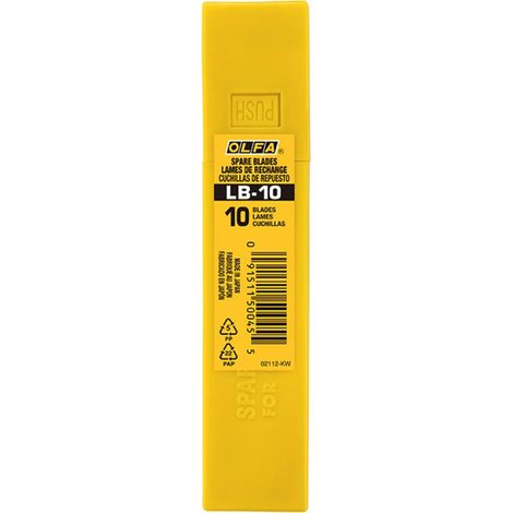 Set di 10 lame da taglio standard "LB-10", larghezza 18 mm, argento (1/2)