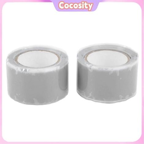 Cocosity Ruban de silicone auto-fusionnant Bandes adhésives isolantes en Silicone auto-fusionnantes, 2 quincaillerie chimique Gris (1/5)
