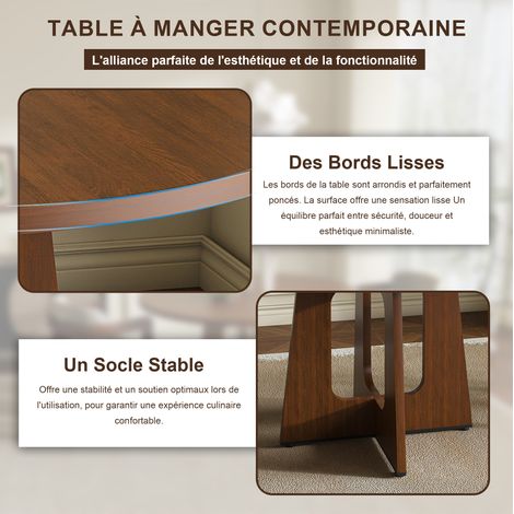 Set tavolo pranzo rotondo con 2 sedie MDF 120 cm OKMYHOME (1/2)