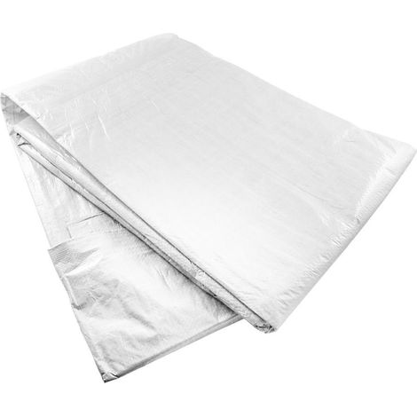 WURKO toldo rafia 4,90x7,90 blanco c/ollaos (5x8) , Toldo de rafia impermeable 5x8 metros blanco con ollaos ideal para proteger de la lluvia.y del sol-Rafia de polietileno impermea
