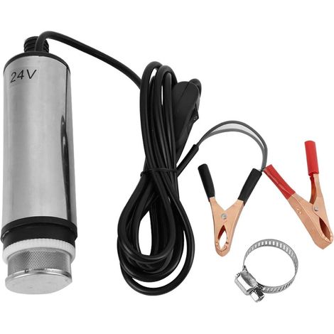 Pompe de transfert en acier inoxydable, DC 24V pompe submersible en acier inoxydable pour outil de ravitaillement en carburant de kérosène d'huile Diesel d'eau (1/5)