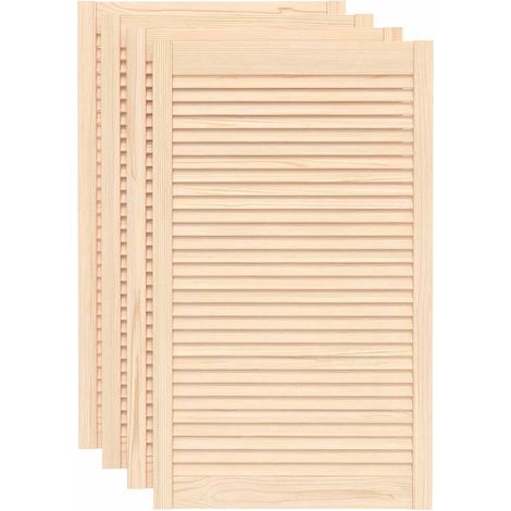 Puerta de armario de lamas 4 uds madera de pino 99,3x59,4 cm vidaXL