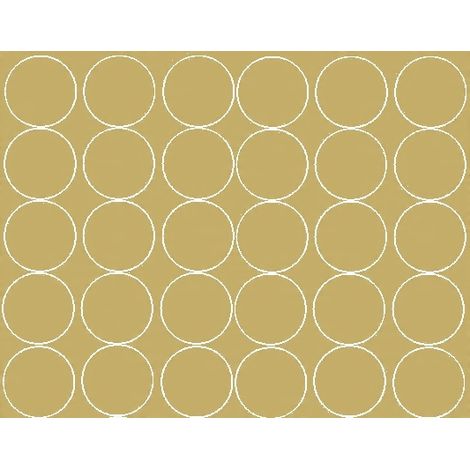 Autocollants ronds de 7 cm, pastilles dorées brillantes, lot de 30.