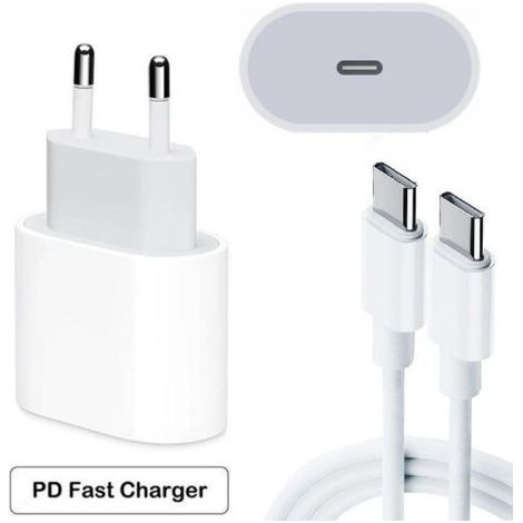 20W USB-C fast charging adapter with 2 meter cable (1/5)
