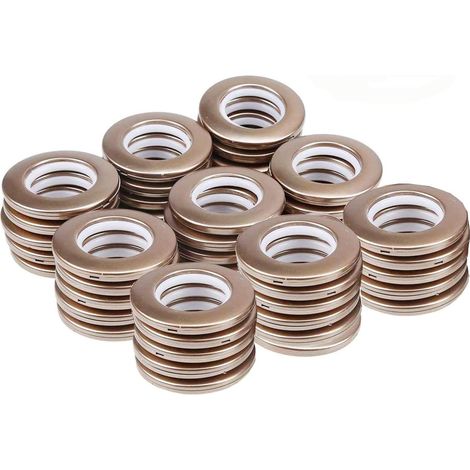50 Anneaux de rideau, Plastique 40mm, Gris, Pour fenêtres douches toilettes(Q3 : Nouveaux produits pour le mois d'août) (1/5)