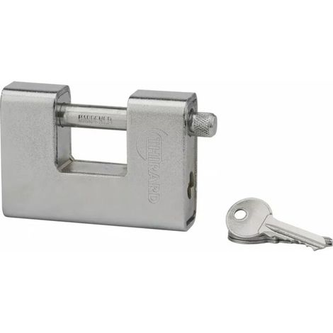 Cadenas à clé prisonnière blindé en acier cémenté – Anse chromée 90mm – Mécanisme à goupilles – 3 clés en acier nickelé (1/3)